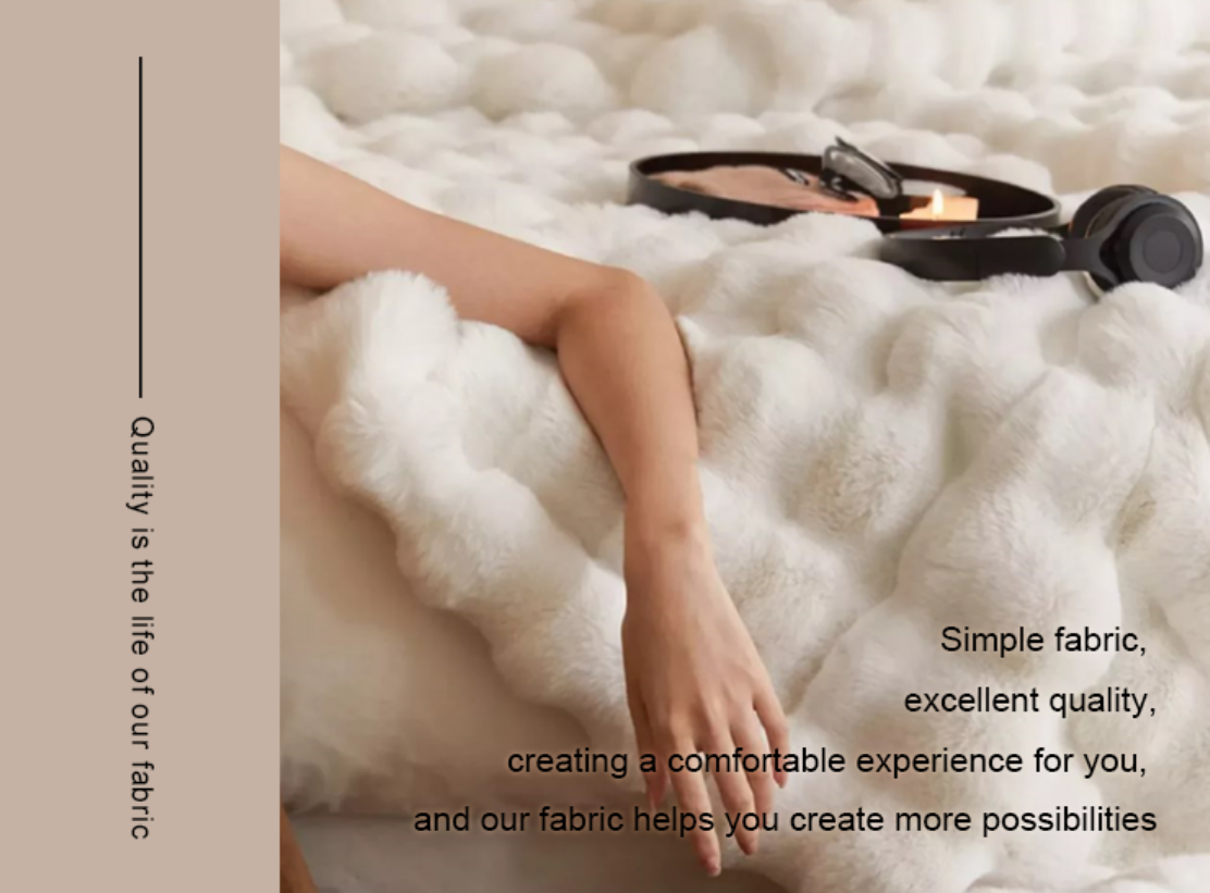 Faux Rabbit Fur Electric Throw Blanket Details